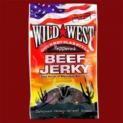 Wild West Beef Jerky Gourmet Peppered,  100g