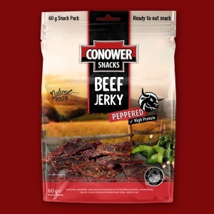 Conower Beef Jerky - Peppered,  60g