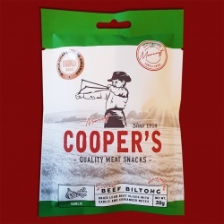 Cooper's Beef Biltong - Garlic, 30g