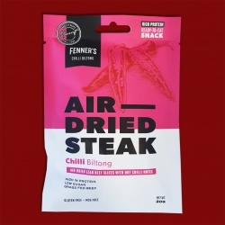 Fenner's Air Dried Steak - Chilli Biltong, 30g