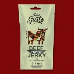 Fine Gusto Beef Jerky - Pepper, 25g