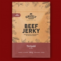 Grizzly Foods Beef Jerky -  Teriyaki, 100g