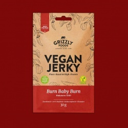 Grizzly Foods VEGAN Jerky - Burn Baby Burn, 30g RESTPOSTEN