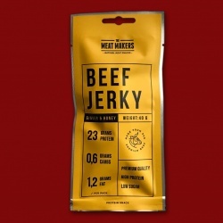 Meat Makers "Sports Line" Beef Jerky - Ginger & Honey, 40g