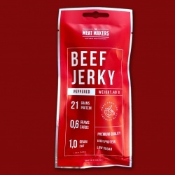 Meat Makers "Sports Line" Beef Jerky - Peppered, 40g