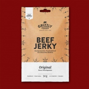 Grizzly Foods Beef Jerky -  Original,  50g