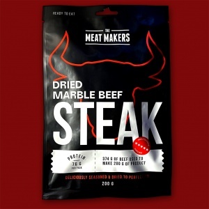Meat Makers   Dried Marble Beef Steak, 200g