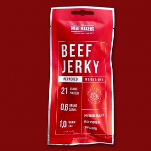 Meat Makers "Sports Line" Beef Jerky - Peppered, 40g