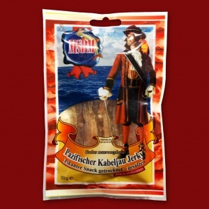 Trockenfisch - Pazifischer Kabeljau Jerky pikant, 36g