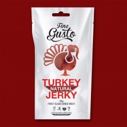 Fine Gusto Turkey Jerky -  Natural,  25g