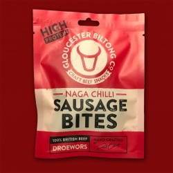 Gloucester Biltong -  Naga Chilli Sausage Bites, 40g