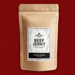 Grizzly Foods Beef Jerky - Cracked Pepper, 100g