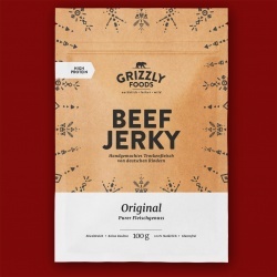 Grizzly Foods Beef Jerky -  Original, 100g