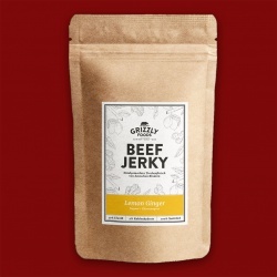 Grizzly Foods Beef Jerky - Lemon Ginger, 100g