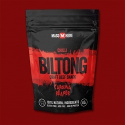 Maso Here Biltong - Beef Chilli (Carolina Reaper), 40g