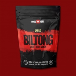 Maso Here Biltong - Beef Garlic, 40g