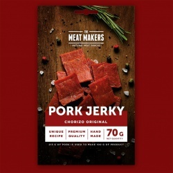 Meat Makers  Pork Jerky Chorizo Original, 70g