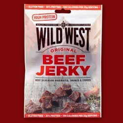 Wild West Beef Jerky - Original,  60g