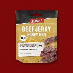 Zimbo Bio Beef Jerky -  Honey BBQ, 25g